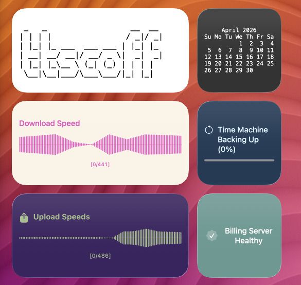 Example Terminal Widget layouts