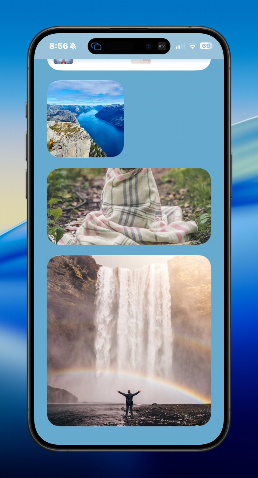 iPhone image widget styles