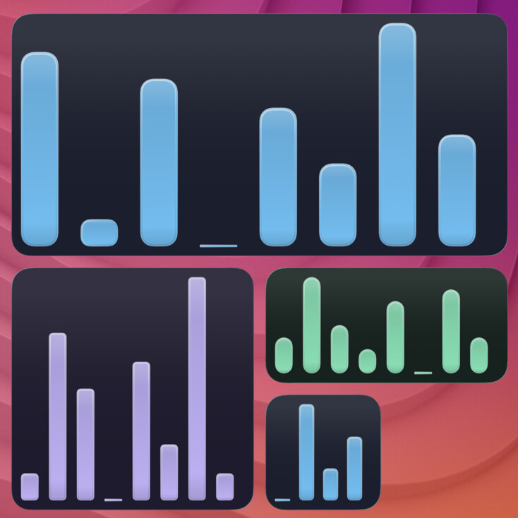 chart-sparkline-glass widget screenshot