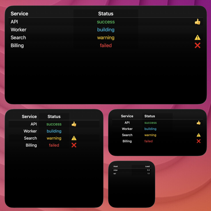 table-align widget screenshot