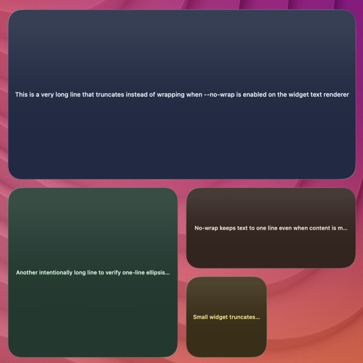 text-nowrap widget screenshot