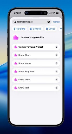 Shortcuts actions list