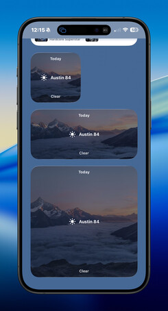 iPhone background image text widget screenshot