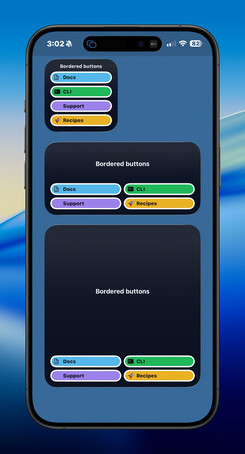 iPhone buttons border widget screenshot