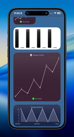 iPhone chart append limit widget screenshot