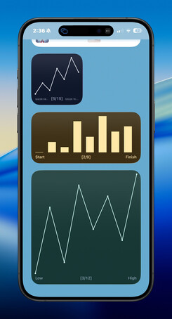 iPhone chart caption sides widget screenshot
