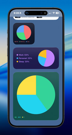 iPhone chart pie widget screenshot