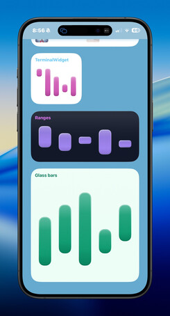 iPhone chart range bar glass widget screenshot