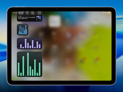 iPhone chart sparkline glass widget screenshot