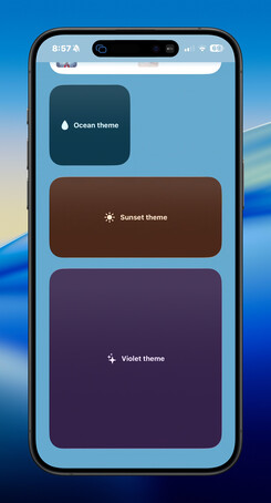 iPhone foreground/background variants widget screenshot