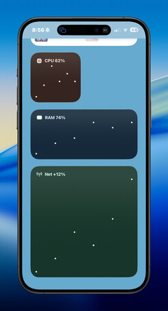 iPhone icon inline mix widget screenshot