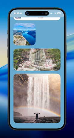 iPhone image showcase widget screenshot
