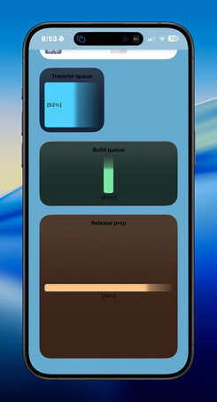 iPhone progress gradient widget screenshot