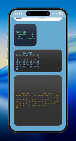 iPhone terminal output widget screenshot