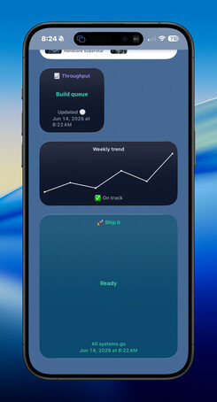 iPhone text title caption widget screenshot